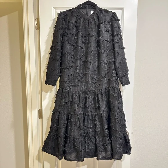 Black feathered Dainty Jewells dress - Picture 2 of 5